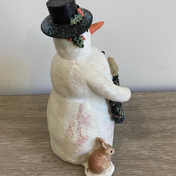 Vintage - Hallmark Marjolein Bastin Snowman Figure - MUSICAL- "Deck the Halls" - Picture 10 of 11
